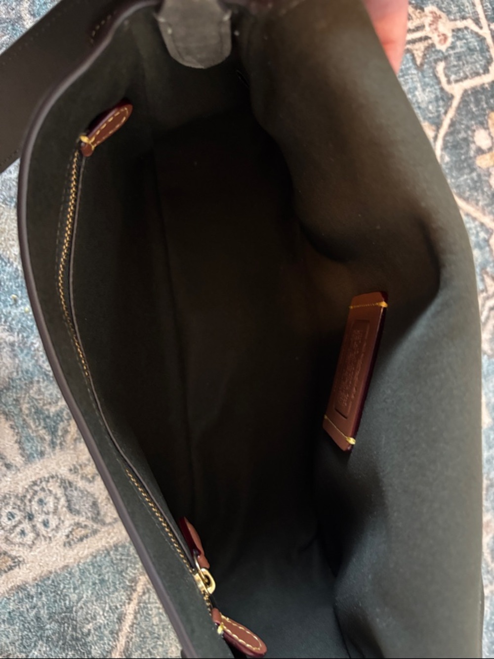 Coach Soft Tabby Olive Suede Shoulder Bag - Picture 9 of 15